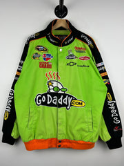 Vintage Nascar Chase Mark Martin Go Daddy Green Racing Jacket