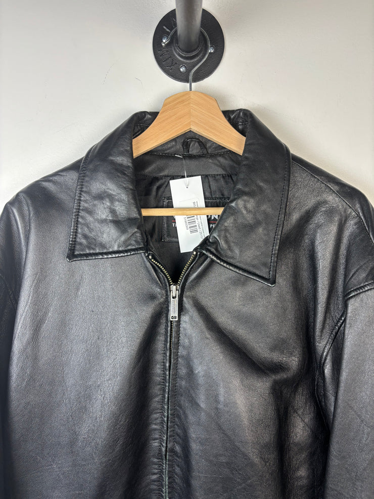 Vintage 90s Wilson Black Leather Cropped Jacket