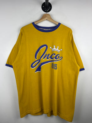Vintage Y2K JNCO Purple & Yellow Ringer Tee
