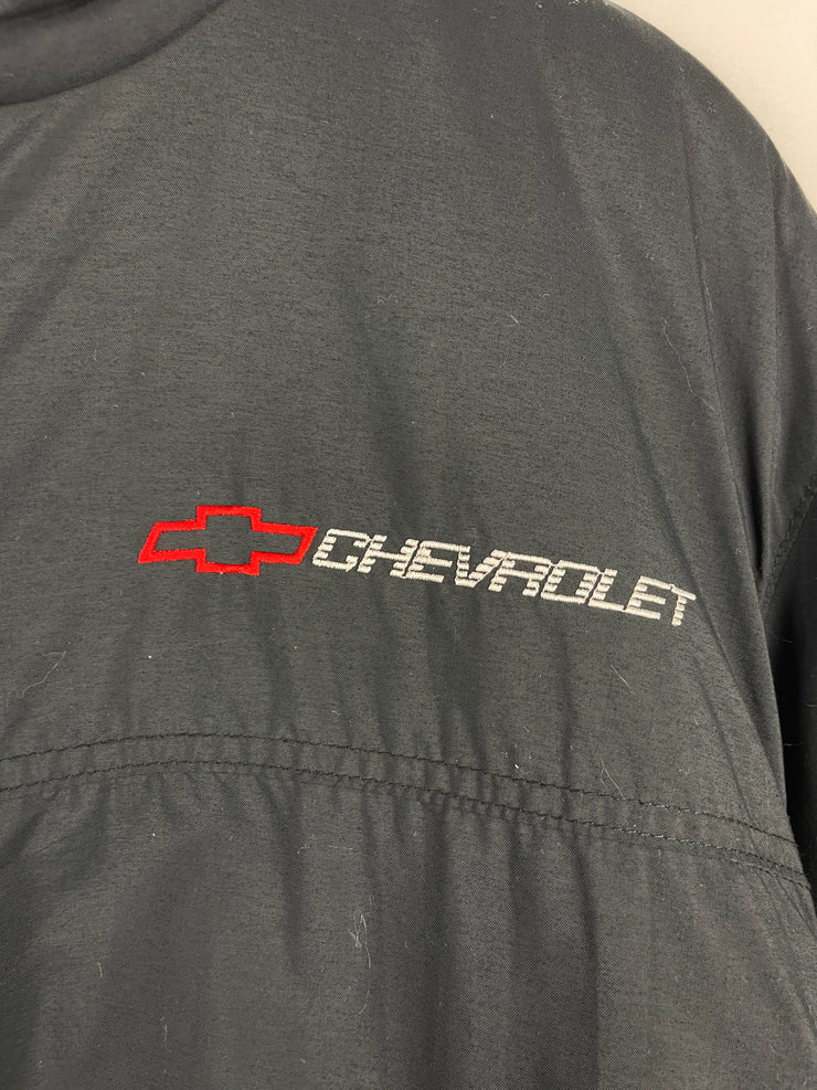 Vintage 90s Chevrolet Black Insulated Bomber Jacket