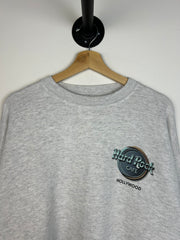 Vintage 90's Hard Rock Café Hollywood Grey Crewneck