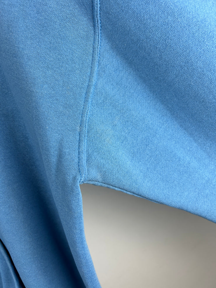 Vintage 90s Russell Athletic Clarton University Embroidered Baby Blue Hoodie