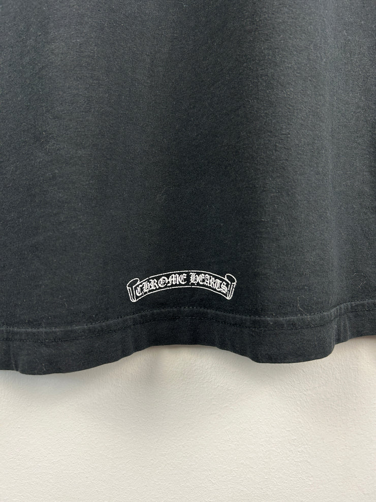 Chrome Hearts Shoulder Logo Spellout F*ck You Black Tee