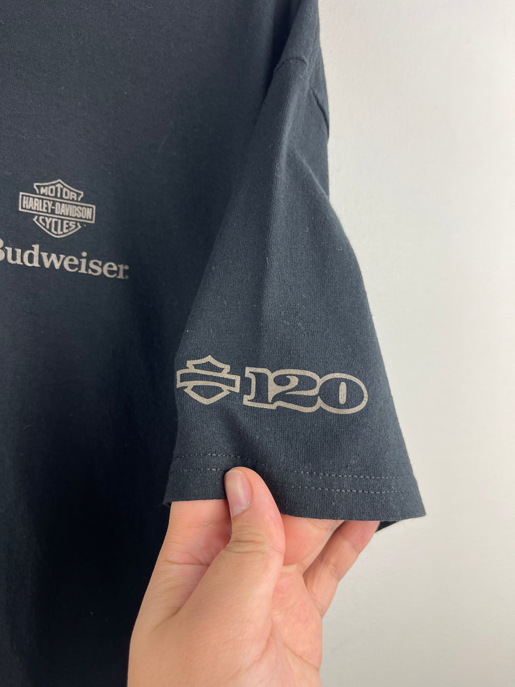 Vintage Harley Davidson Budweiser Black Tee