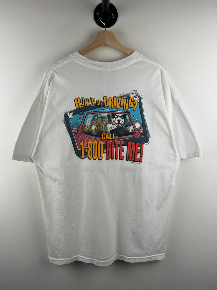 Vintage Big Dogs Hows My Driving White Tee