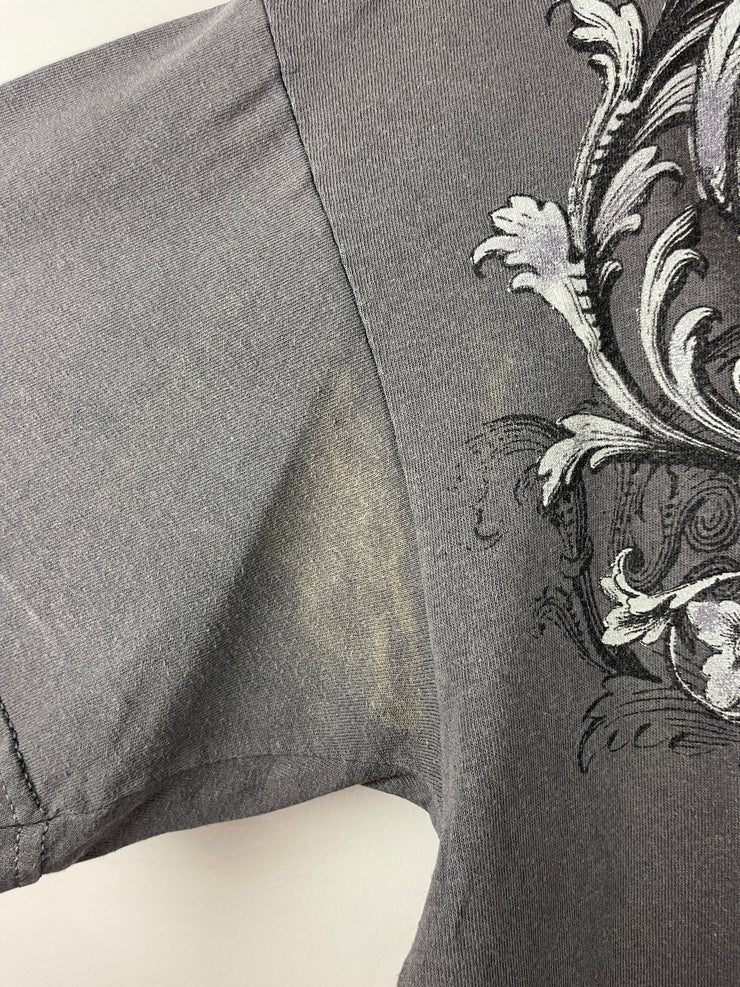 Vintage Y2K MMA Elite Skull Grey Tee
