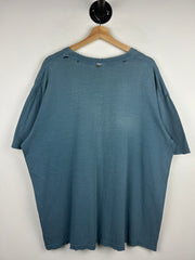 Vintage Nike Mini Swoosh Distressed Blue Tee