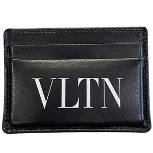 Valentino Black Leather Card Holder