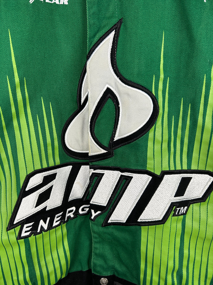 Vintage Nascar Jeff Hamilton Jr Nation Dale Jr AMP Energy Green Racing Jacket