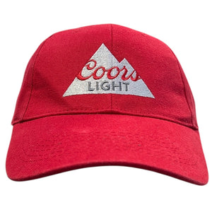 Vintage Coors Light Beer Red Snapback Hat
