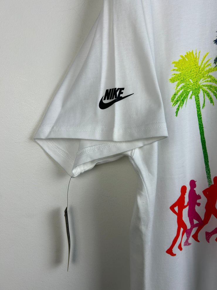 Nike X Stussy Air Zoom Spiridon Douglas Firs To Palm Trees White Tee