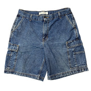 Vintage Faded Glory Blue Denim Cargo Shorts