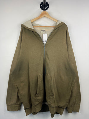 Vintage Open Trails Thermal Lined Brown Zip Up Hoodie