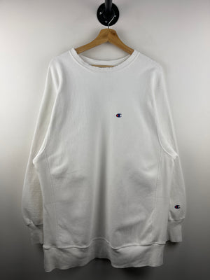 Vintage 90s Champion Reverse Weave White Crewneck
