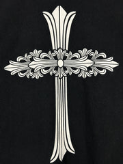 Chrome Hearts Floral Cross Made In Hollywood Black Tee