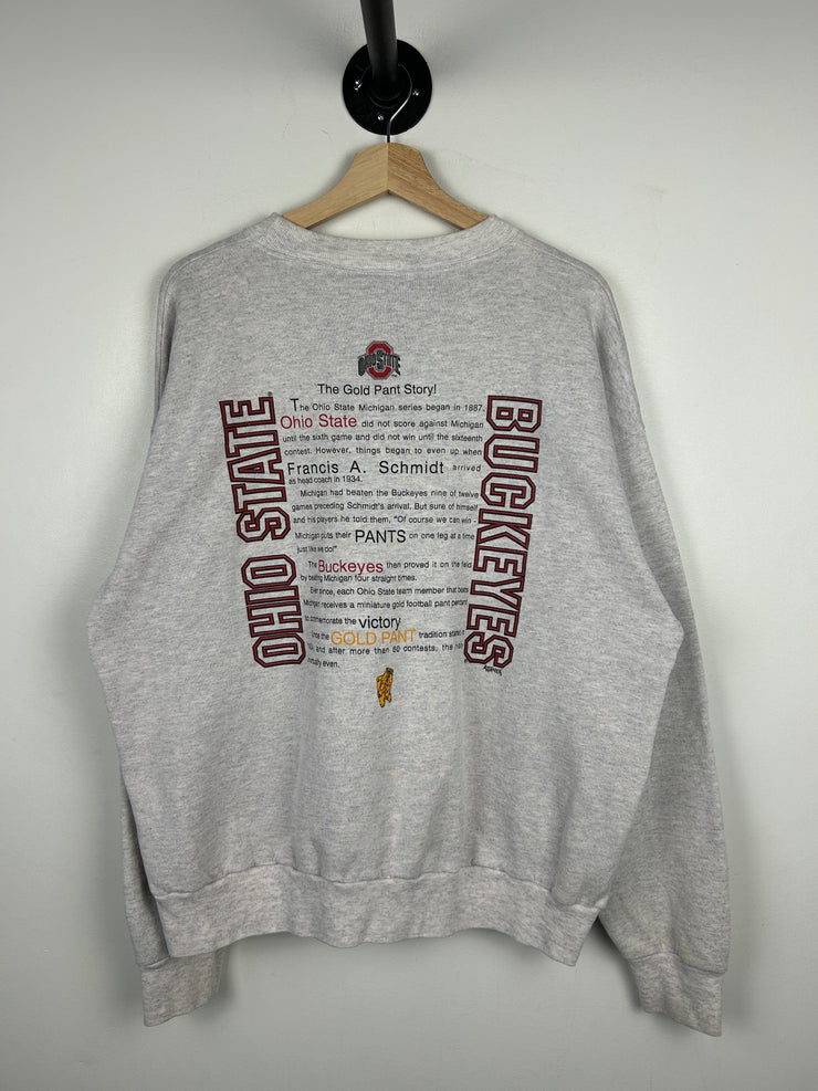 Vintage 90s Ohio State Buckeyes Big Ten Champions Grey Crewneck