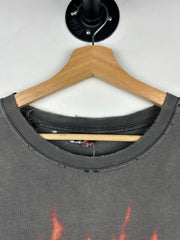 Vintage 2002 Harley Davidson Flames Maryland Thrashed Black Cut Off Tank Top