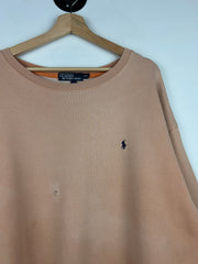 Vintage 90s Polo Ralph Lauren Faded Peach Crewneck