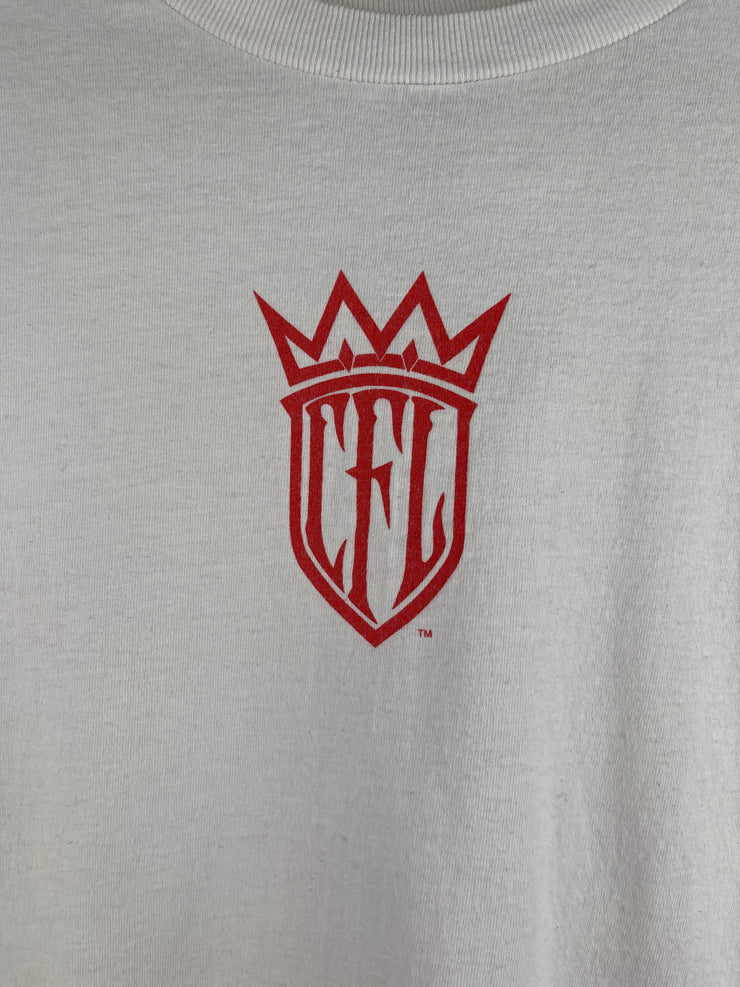 Vintage West Coast Choppers Flames Skull White Long Sleeve