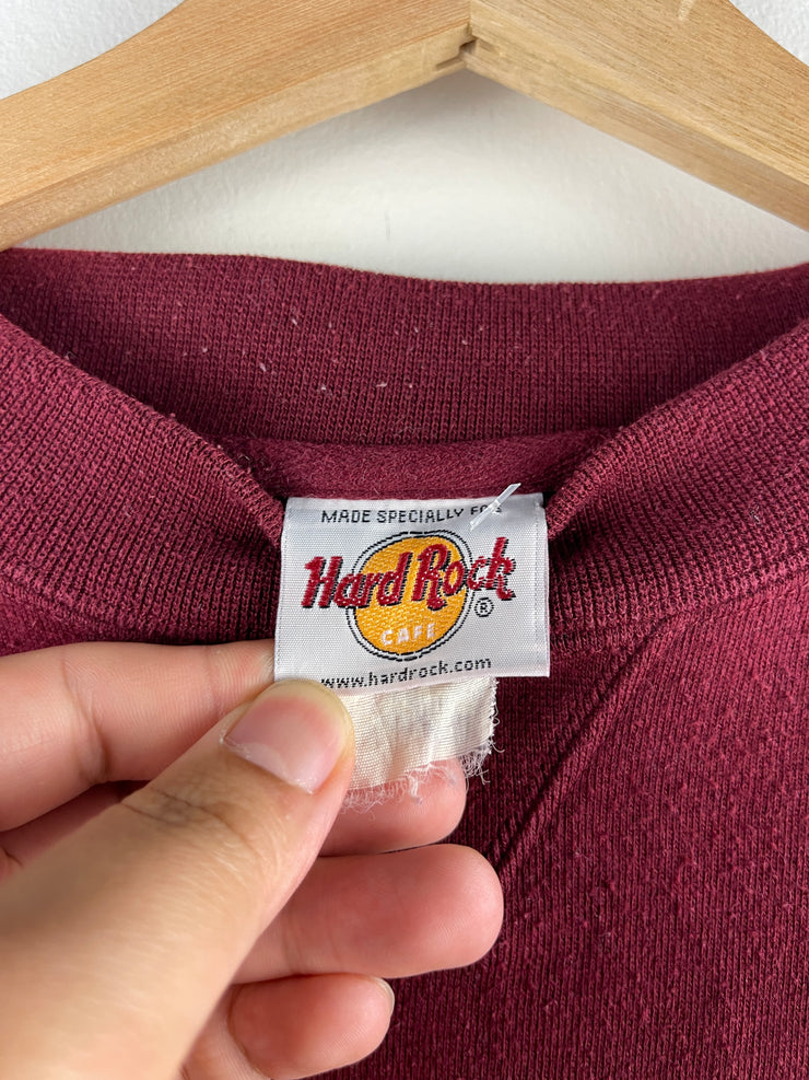 Vintage 90s Hard Rock Café San Francisco Burgundy Crewneck