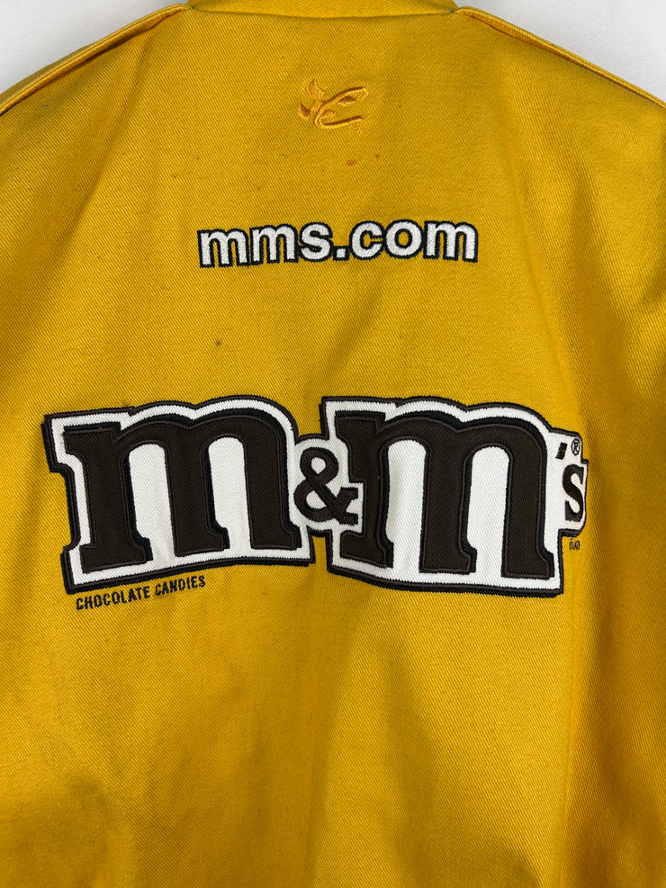 Vintage Nascar Jeff Hamilton Elliot Sadler M&M Yellow Racing Jacket