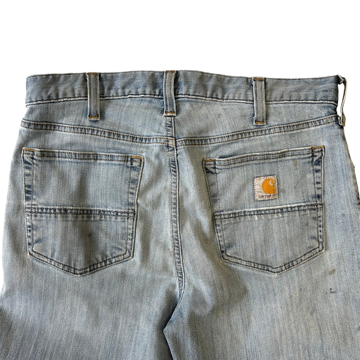 Vintage Carhartt Paint Splattered Blue Jeans