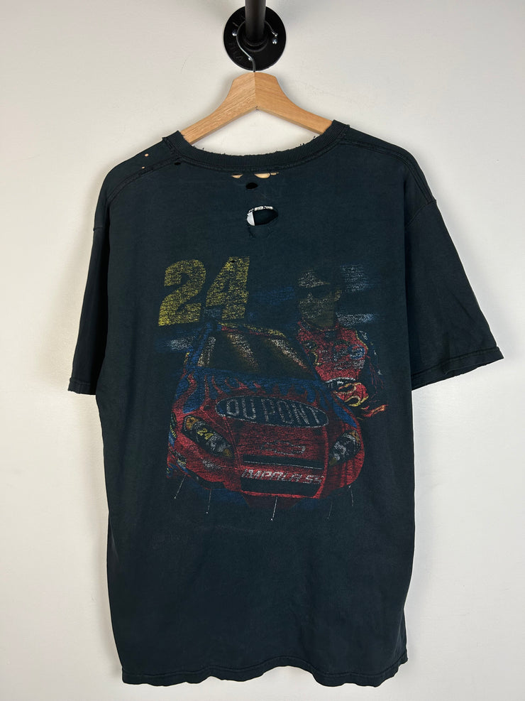 Vintage Y2K Nascar Jeff Gordon Dupont Thrashed Black Tee