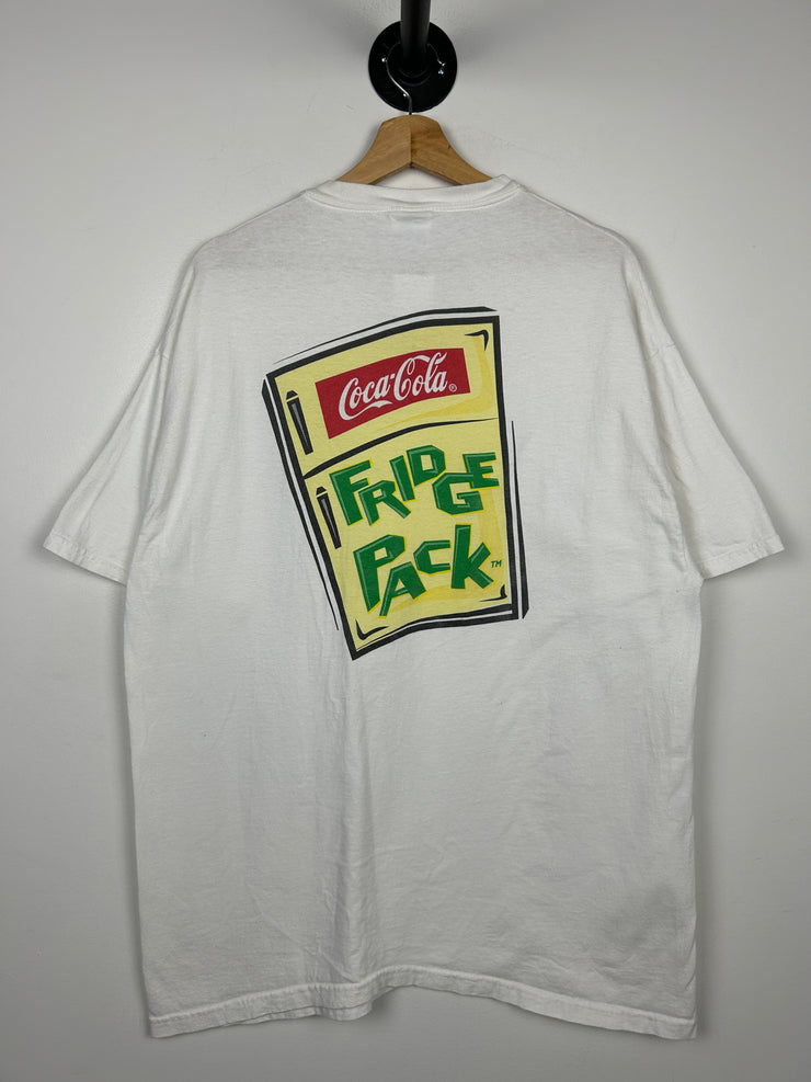 Vintage 90s Coca Cola Fridge Pack White Tee