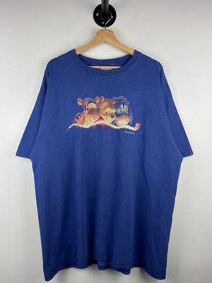 Vintage 90s Disney Winnie The Pooh Tigger Eeyore Navy Tee