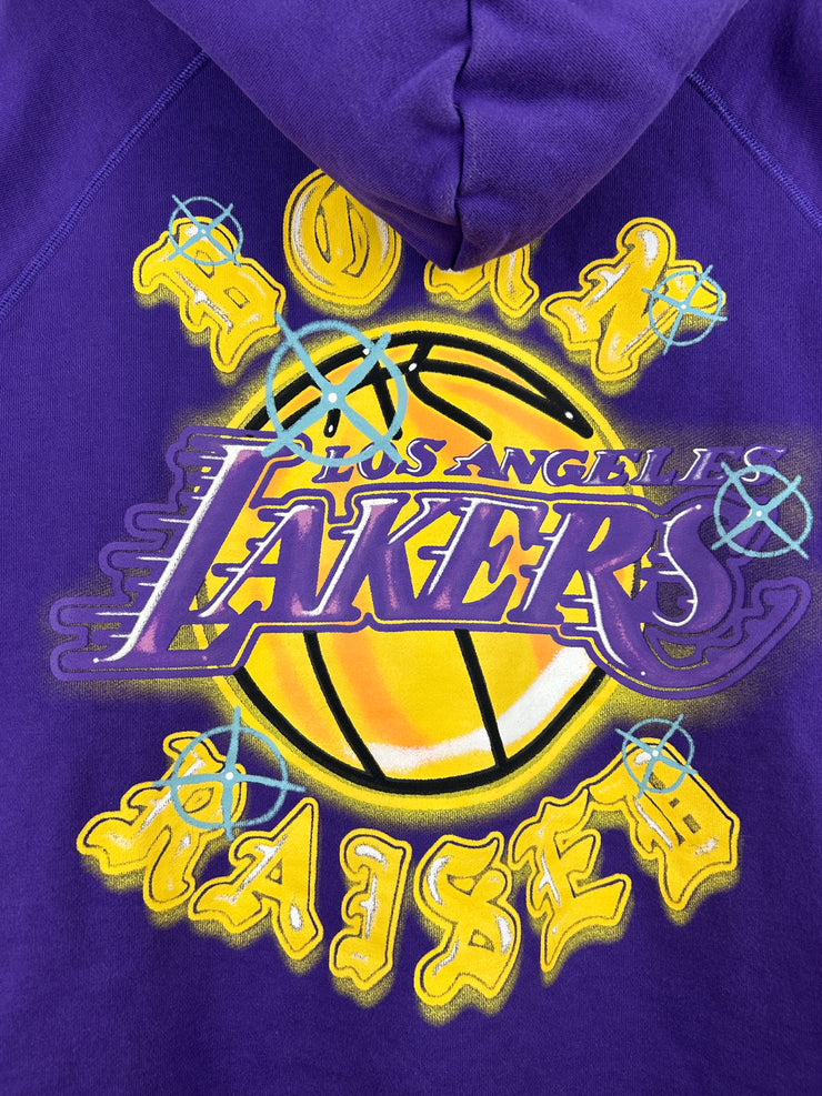 Born X Raised NBA New Era Los Angeles Lakers Purple Hoodie