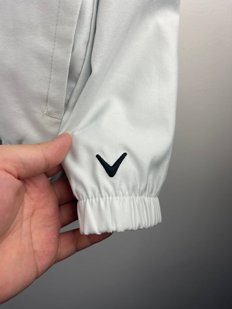 Vintage Callaway Golf White Pullover Quarter Zip Windbreaker