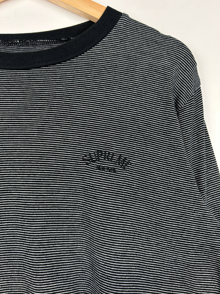 Supreme Micro Stripe Classic Logo Long Sleeve