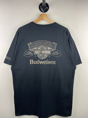 Vintage Harley Davidson Budweiser Black Tee