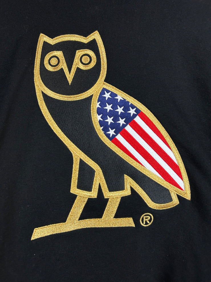 OVO OG Owl USA Black Hoodie