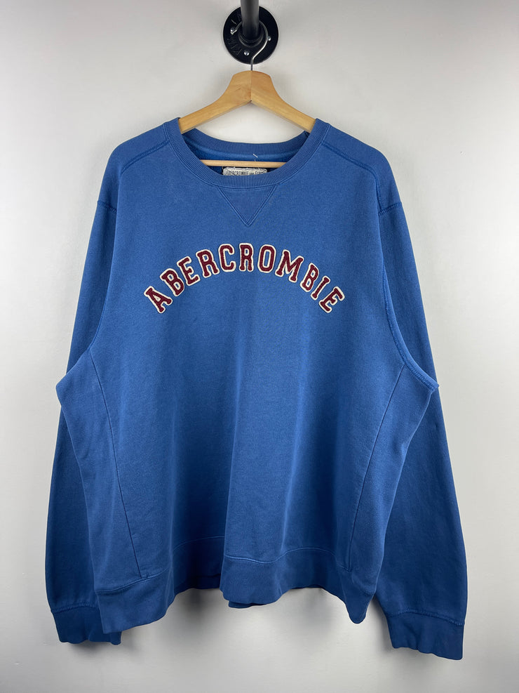 Vintage Abercrombie And Fitch Embroidered Blue Crewneck