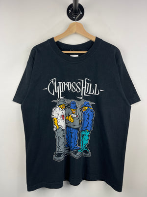Vintage 90s Cypress Hill Blunted Black Rap Tee