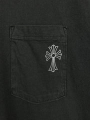 Chrome Hearts Cross Neck Logo Black Tee