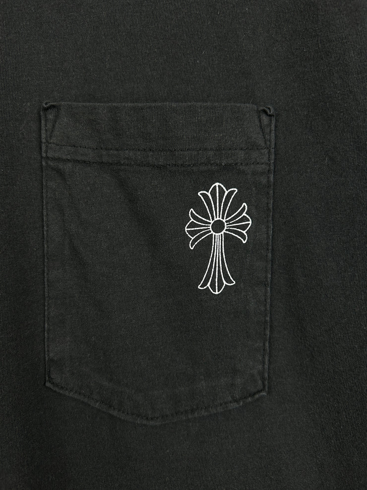 Chrome Hearts Cross Neck Logo Black Tee