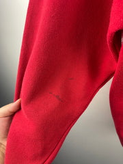 Vintage 90s Red Blank Zip Up Hoodie