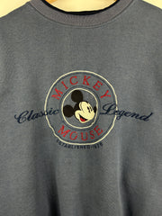 Vintage 90s Disney Mickey & Co Embroidered Faded Blue Crewneck