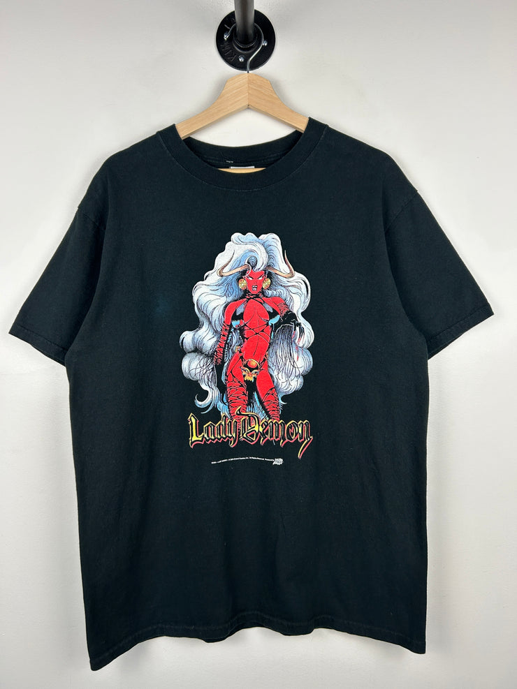 Vintage 2000 Lady Demon Comic Images Black Tee