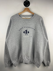Vintage 90s Lee Sport Golf Classics Collection Embroidered Grey Crewneck