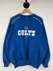 Vintage NFL Indianapolis Colts Embroidered Blue Crewneck
