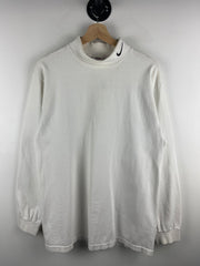 Vintage 90s Nike Golf Swoosh Turtle Neck White Long Sleeve