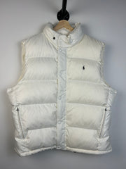 Vintage 90's Polo Ralph Lauren White Down Filled Puffer Vest