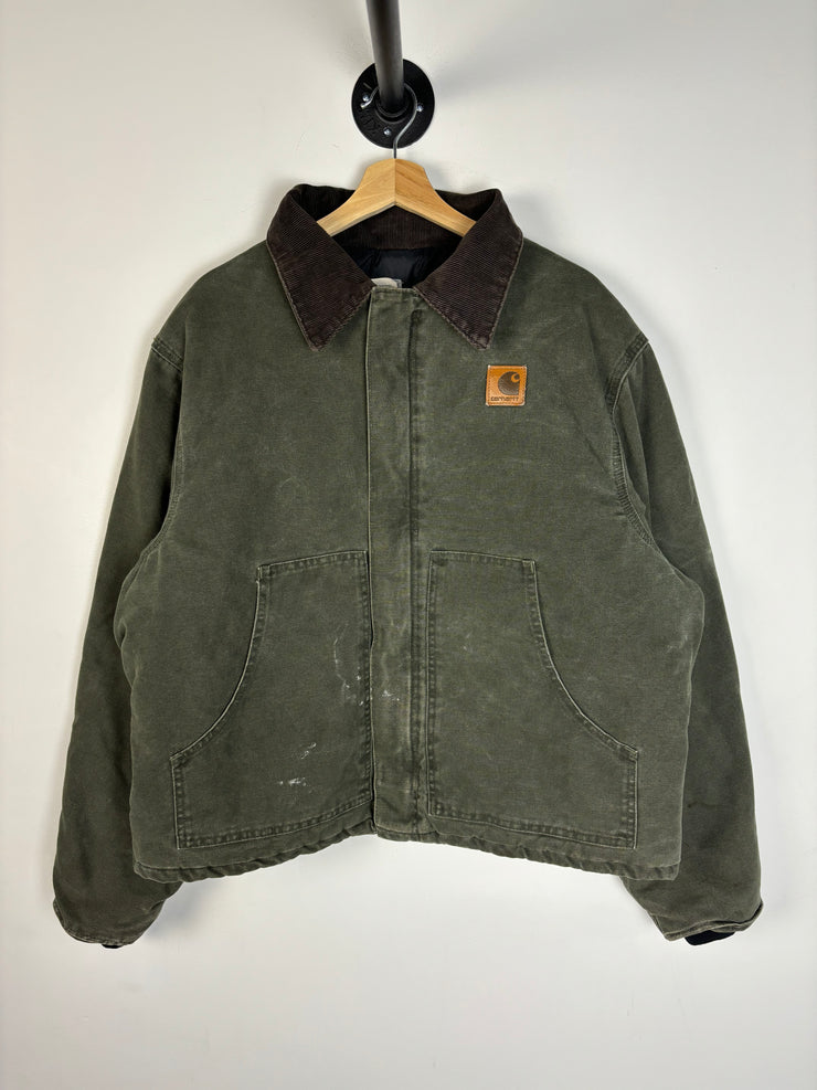 Vintage Y2K Carhartt Arctic Cropped Moss Green Jacket J22 MOS