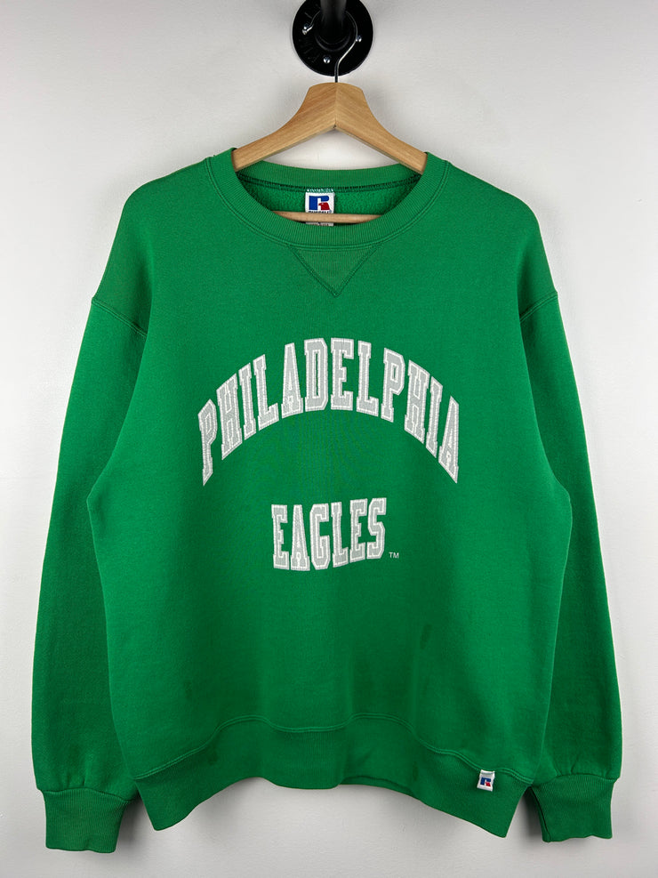 Vintage 90s NFL Russell Athletic Philadelphia Eagles Pro Line Kelly Green Crewneck
