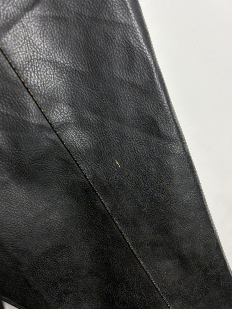 Vintage Arizona Café Racer Brown Leather Cropped Jacket