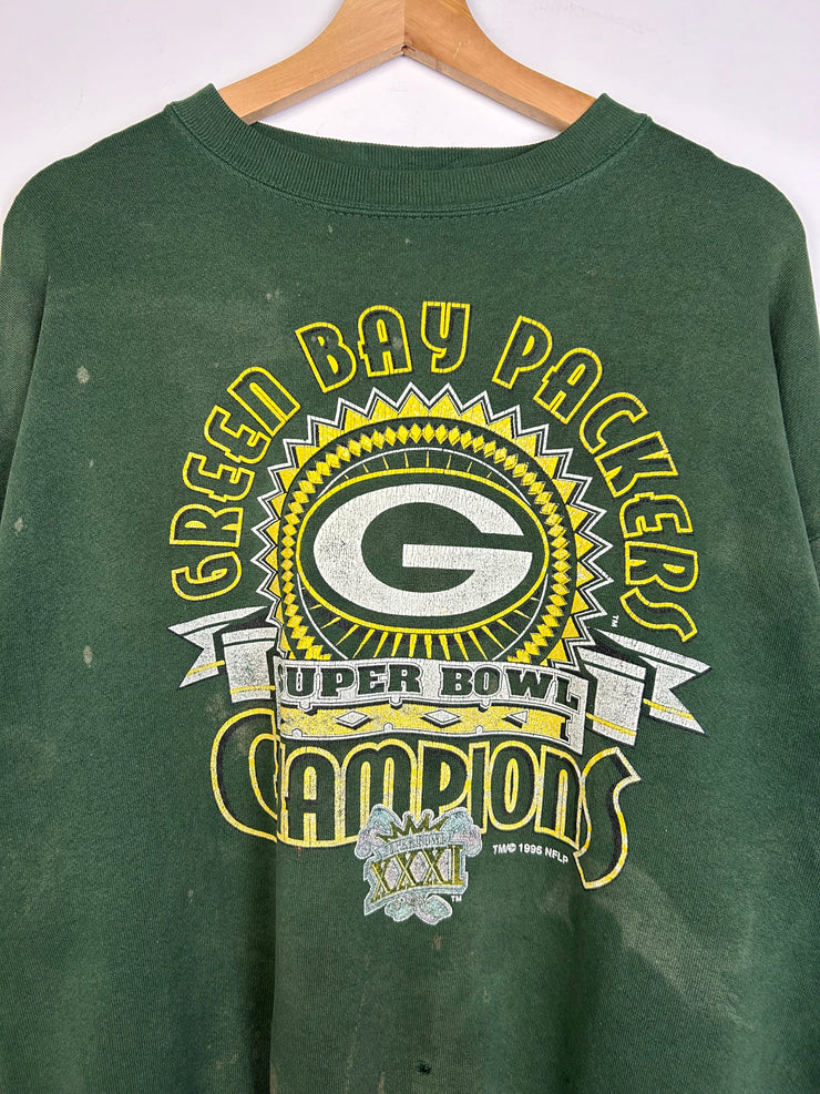 Vintage 1996 Green Bay Packers Champions Green Crewneck