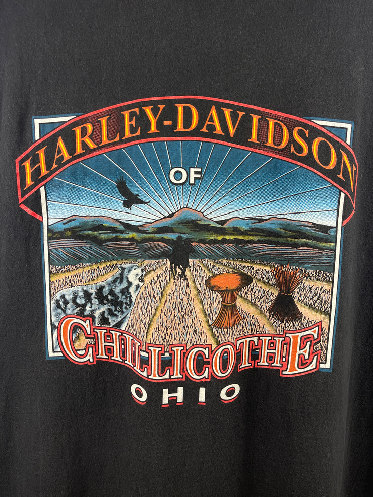 Vintage 90s Harley Davidson Ohio Black Tank Top